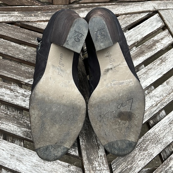 Paul Green Malibu Sliced Zip Bootie Black Nubuck Leather, Size 6.5 US - Picture 8 of 11